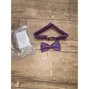 CAring Pet American Flag Patriotic Dog‎ Collar Bow Tie Set XL